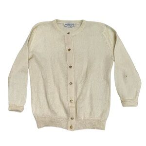 Vintage Burberrys Mohair Blend Cardigan | Made in Scotland | 40” Bust